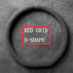 Suede Cover for All Seasons Car Steering Wheel Cover Ultra-thin Non-slip D-shaped Round Breathable Auto Steering Wheel Protector CM World