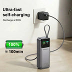 PISEN 130W Tablets Super Fast Charging Power Bank 20000mAh With Type C Cable External Battery for Laptop Notebook IPhone Macbook Car Mobile World