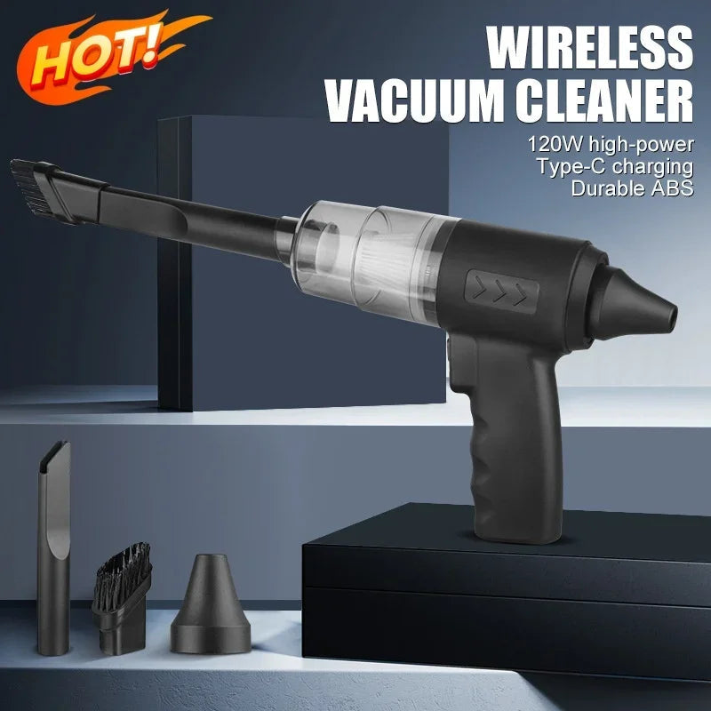2900000pa Car Wireless High Power Vacuum Cleaner 120W 3-in-1 Portable Handheld For Home Rechargeable Auto Cordless Cleaner 2026 Car Mobile World