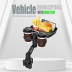Multifunctional Vehicle Drink Cup Base with Food Tray Cell Phone Holder Adjustable Base Car Upholstery Accessories CM World