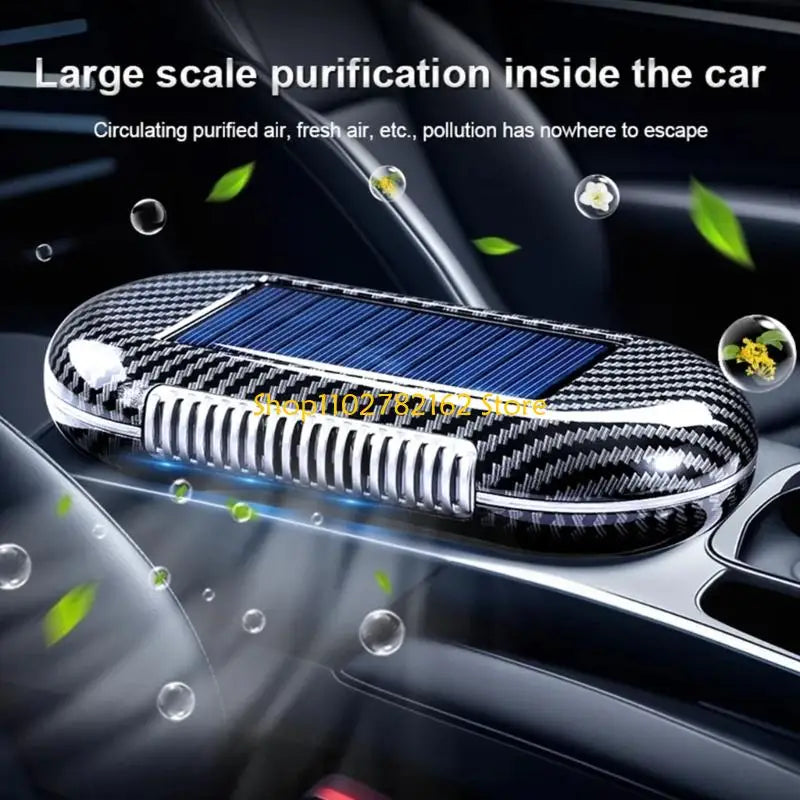 547B Practical Solar Car Air Purifier Freshener with USB Charging For Clean Cabin Air