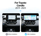 Android OS 12.3 inch For Toyota Corolla 2019-2023 E210 Car Radio Multimedia Video Player Navigation GPS Auto Carplay Bluetooth