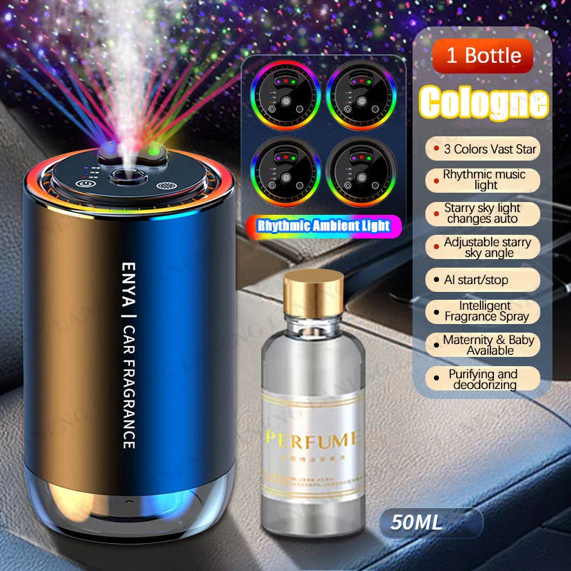 Car Perfume 3 in 1 Color Air Freshener Essential Oil Fragrance Diffuser Smell Distributor USB Aromatherapy Scent Air Refresher CM World