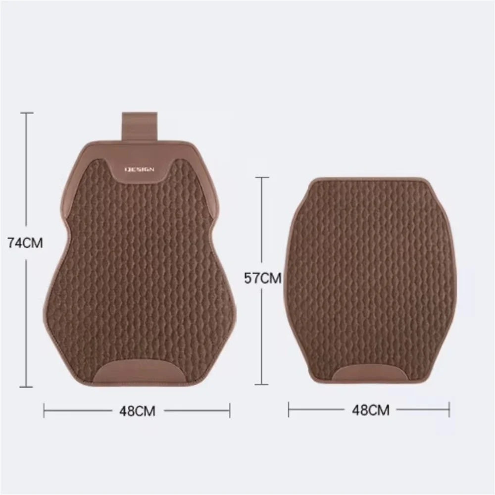 Flax Breathable Car Seat Cushion Universal Car Seat Cushion Protector Auto Durable Anti-slip Bottom Cover Seat Protection Pad CM World