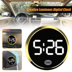 Car Luminous LED Digital Clock Touch Type Electronic Watch Vehicle Car Supplies Stick-On Mini Clocks Cars Accessories ﻿