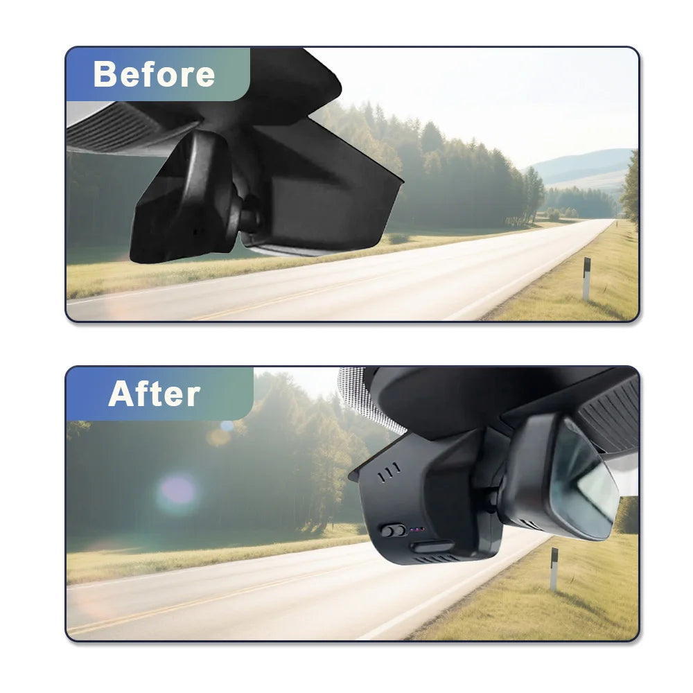 4K UHD WiFi Car DVR Dash Cam For VW Volkswagen Magotan B9 High Trim 2024 2026 Passat Pro 2025 2026 Plug and Play APP Control Car Mobile World