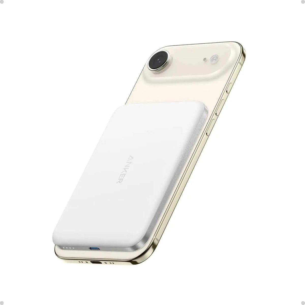 Anker Nano Power Bank, Ultra-Slim 5,000mAh Wireless Charging Battery,Portable Charger, for iPhone Air/17/16 Car Mobile World