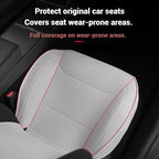 For New Tesla Model Y Juniper 2025 Nappa Leather Seat Cover Punching Breathable Seat Cushion Cover Car Interior Seat Accessories CM World