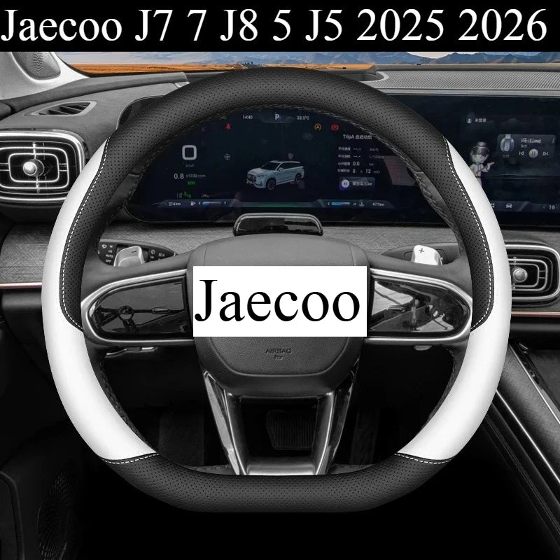 Leather Car Steering Wheel Cover for Jaecoo J7 7 J8 5 J5 8 2025 2026 Accessories