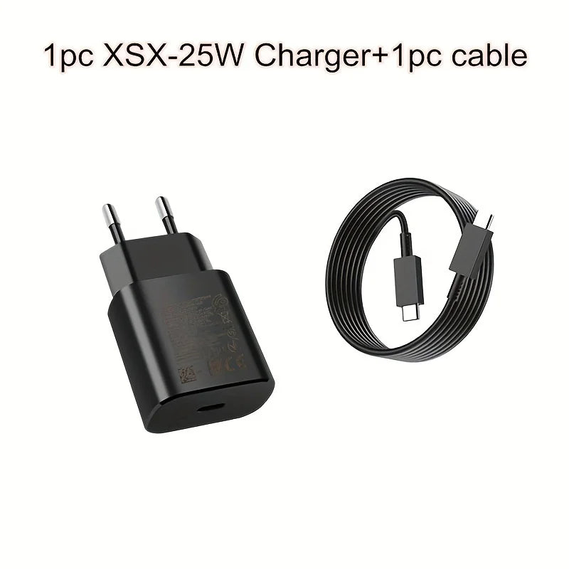 25W USB Type C Super Fast Charger European for Samsung Galaxy S23 S22 S21 S20 Ultra Plus A53 A52 with3.3ft Charging Cable(black) Car Mobile World