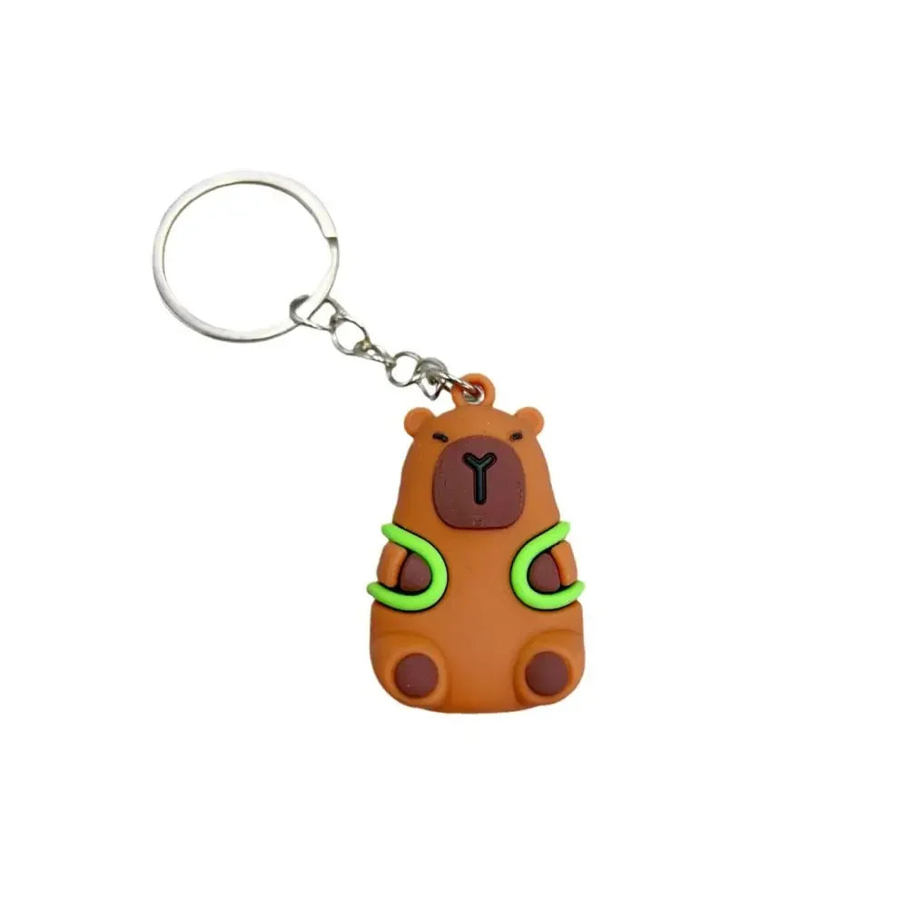 Creative Cute Capybara Keychains For Car Keychain Anime Cartoon Capibala Pendant  Women Doll Keyring Charm Holiday Gifts Jewelry CM World