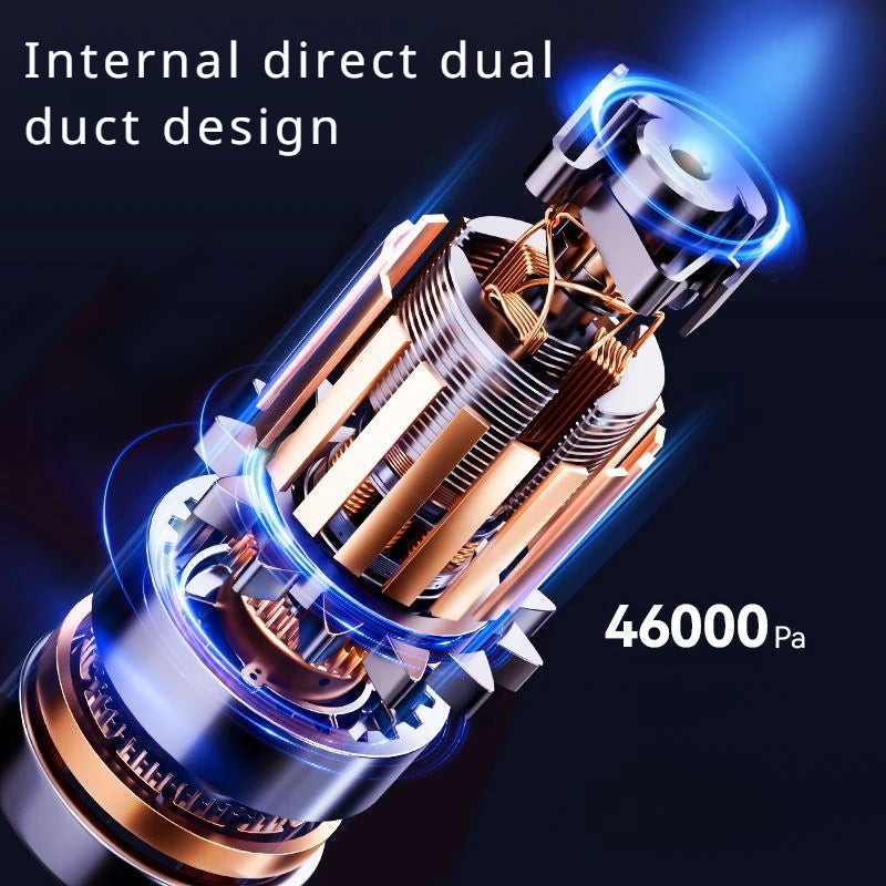 Portable Handheld Vacuum Cleaner Cyclone Suction 25000PA 35000PA 46000PA Mini Wireless Dust Catcher for Home And Car Cleaning Car Mobile World