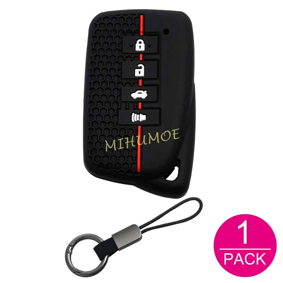 For Lexus 4 Buttons Silicone Car Remote Key Fob Case Cover Chain Shell Holder RX350 RC300 IS300 ES350 ES300h NX300h NX200t LX570 CM World