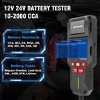 KONNWEI KW700 Car & Truck Battery Tester with Print Function 12V 24V Battery Analyzer Cranking Test Charging Test 10-2000CCA