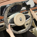 2026 bow lace car steering wheel cover simple lady cute senior four seasons universal set tide brand personality