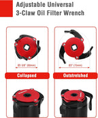 Adjustable Oil Filter Wrench Set, 12" Plier & 3-Jaw Tool for Easy Car, Motorcycle, Truck Maintenance Car Mobile World