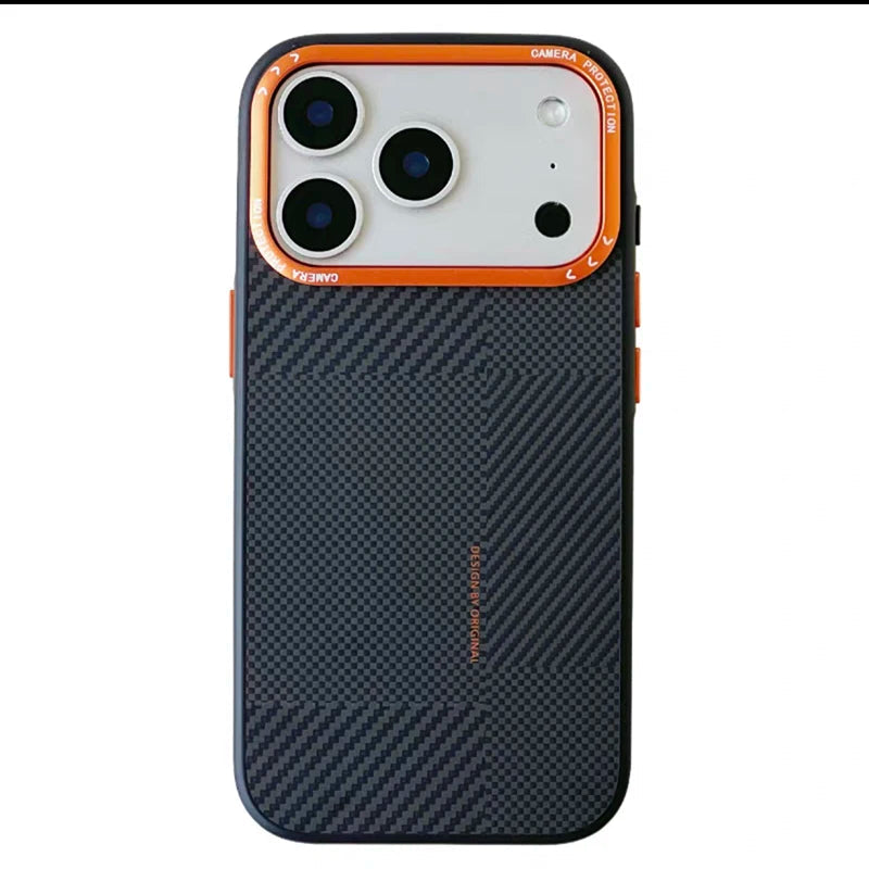 Matte Carbon Fiber Texture Magnetic Case For iPhone 17 16 15 Pro Max Wireless Charging Alloy Lens Shockproof for MagSafe Cover Car Mobile World