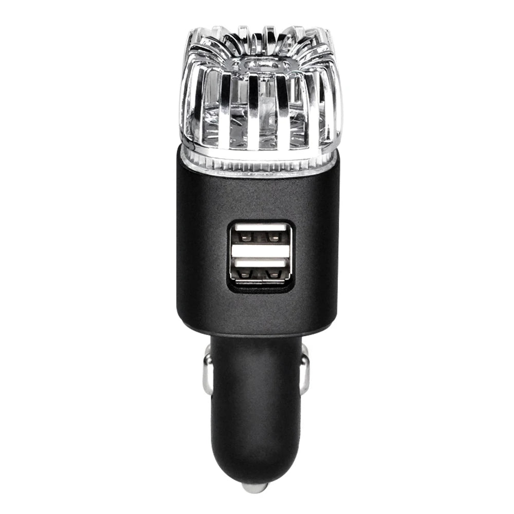 Car Air Purifier Mini Negative Ion Purifier Dual USB Car Charger USB Car Air Freshener Air Purifier Oxygen Bar Air Freshener CM World