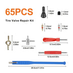 69Pcs Tire Valve Stem Repair Installation Tool Kit Specialized Puller Tools Complete Solution For Tubeless Tires On Cars