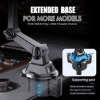 Car Dual Cup Holder Expander With Tray Phone Holder 360 Adjustable Table Slot Food Organized Tray Portable Drink Stand CM World