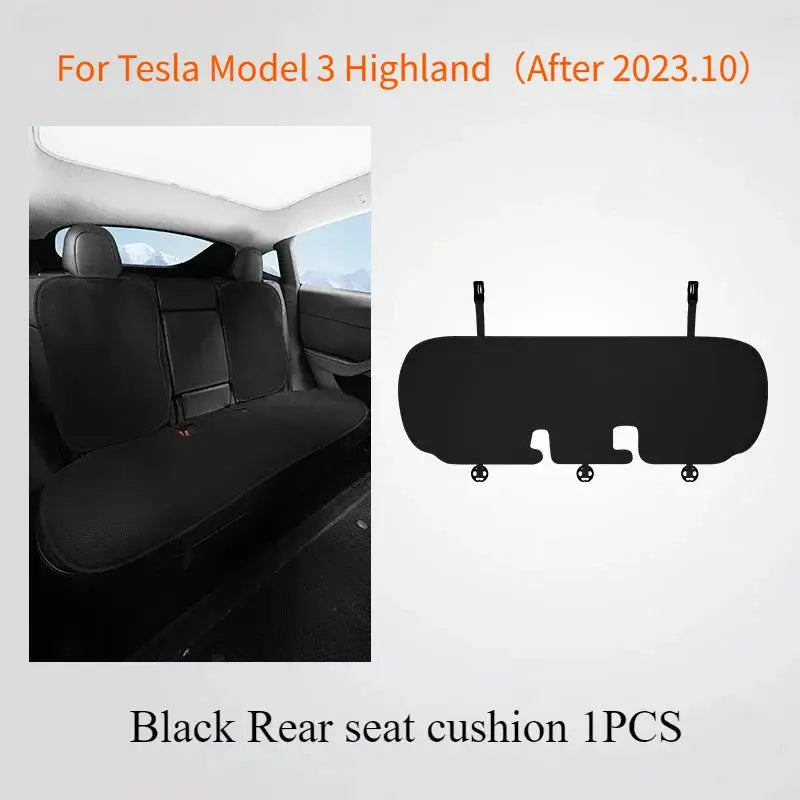 Ice Silk Seat Cushion for Tesla Model 3 Y Juniper 2025 Breathable Mat Seat Cover Cushion Replacement Pad Summer Car Accessories Car Mobile World