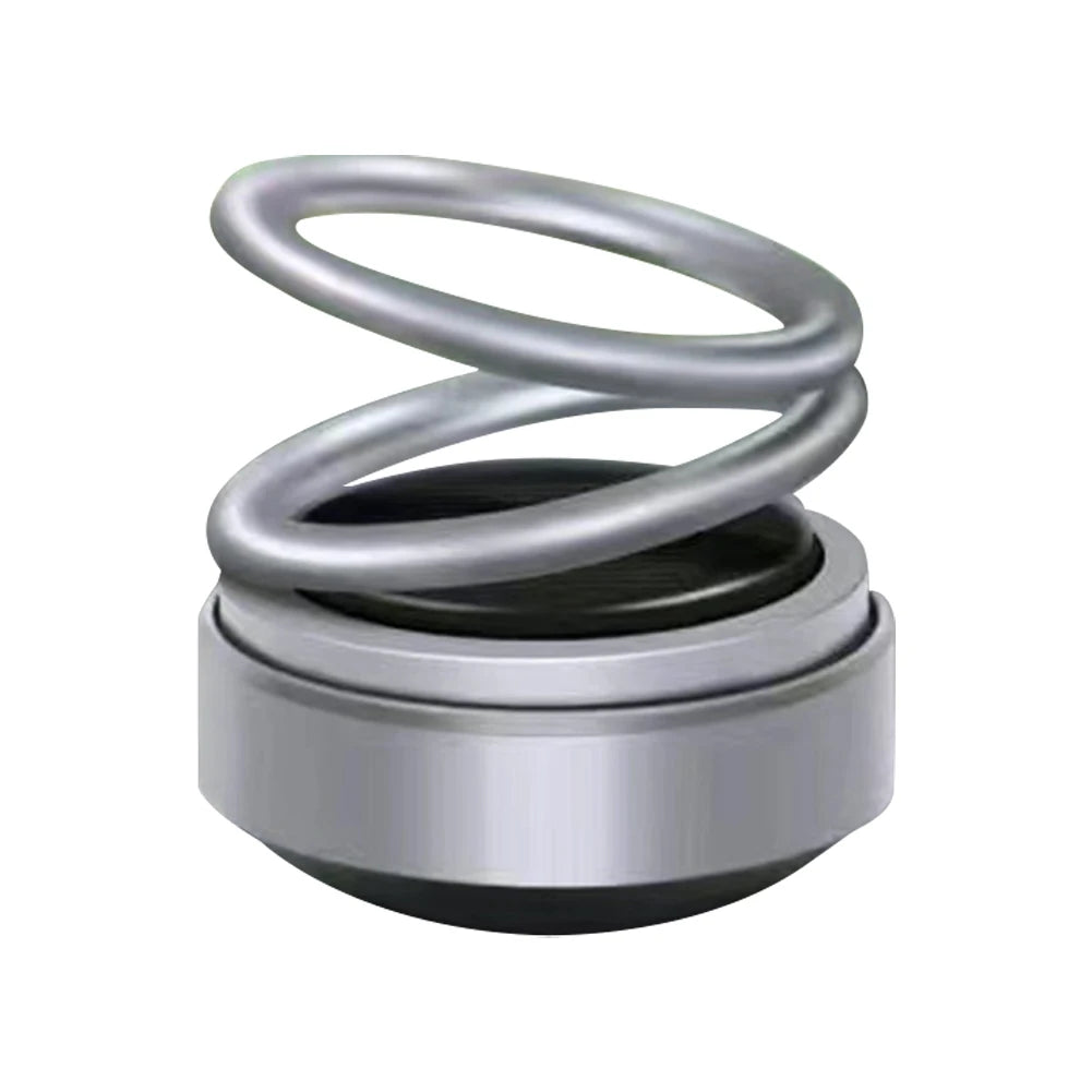 Solar Powered Aromatherapy Diffusers Portable Double Ring Aroma Diffuser Rotating Suspension Car Decoration Accessories