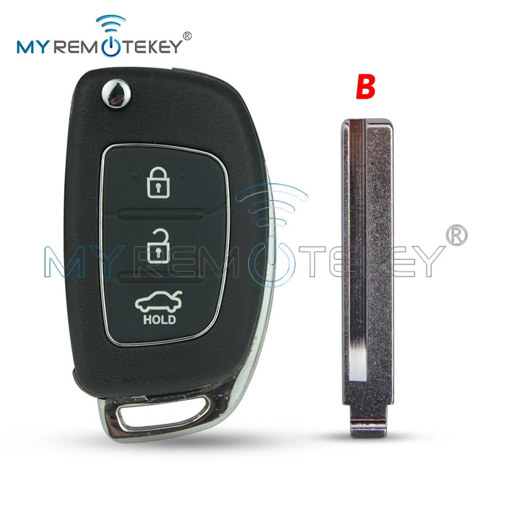 REMTEKEY FCC ID RKE-4F08 Flip remote key shell for Hyundai i20 i30 3 button CM World