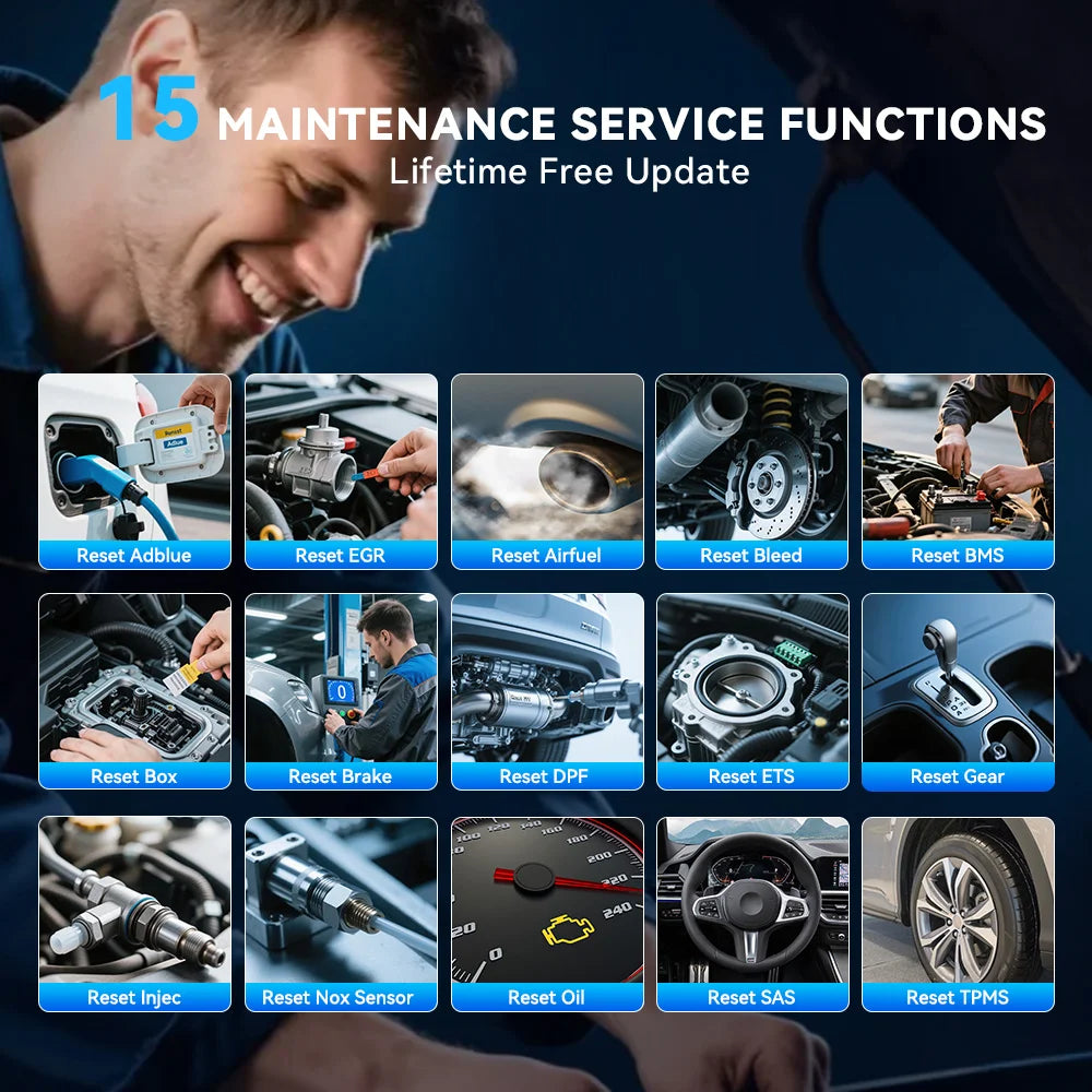 MUCAR 632 AI Automotive Tools Life Free Obd2 Scanner CANFD 15 Reset 4 System Life Free Bidirectional Diagnostic Auto OBD Scanner