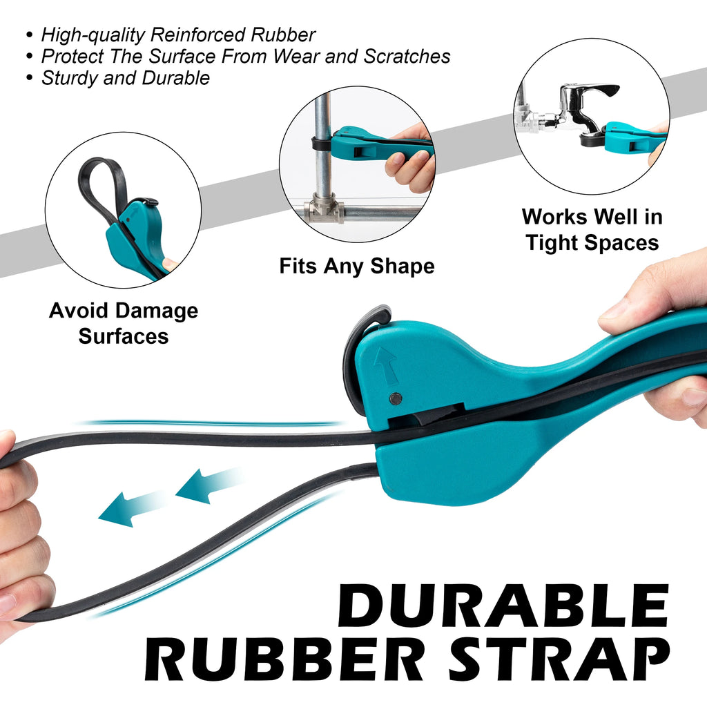 3PC Universal Rubber Strap Wrench Multifunctional Strap Wrench Set Oil Filter Strap Wrench Set Adjustable Wrench Tool for filter Car Mobile World