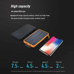 Lenovo LED Solar Power Bank  200000mAh 4 Solar Panels Wireless Charger Portable External Battery Flashlight for Outdoor Travel Car Mobile World