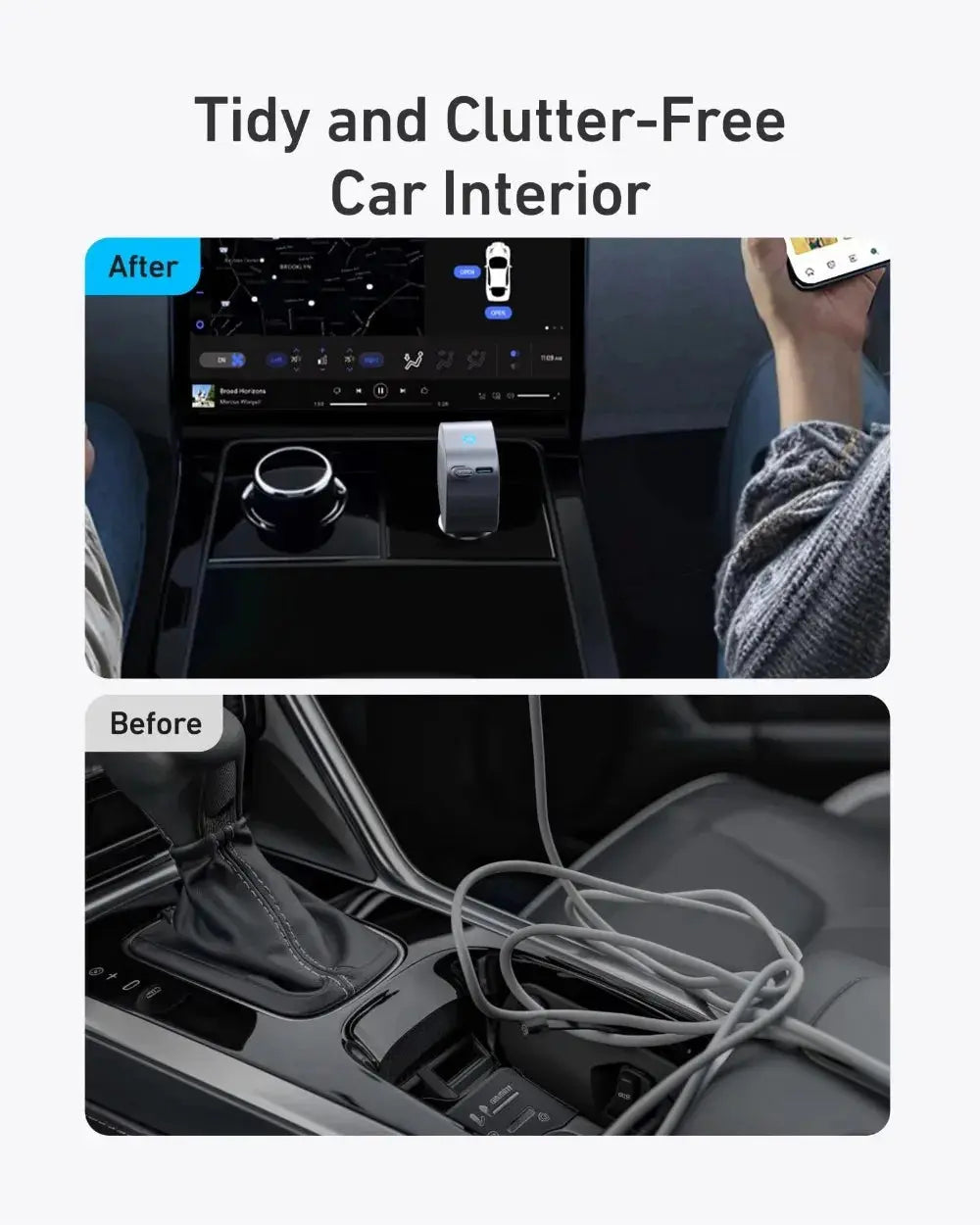 Anker A2738 Nano 75W USB-C Car Charger Built-in Retractable Type-C Cable Fast Car Adapter for iPhone Samsung MacBook Car Mobile World
