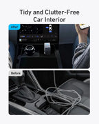 Anker A2738 Nano 75W USB-C Car Charger Built-in Retractable Type-C Cable Fast Car Adapter for iPhone Samsung MacBook Car Mobile World