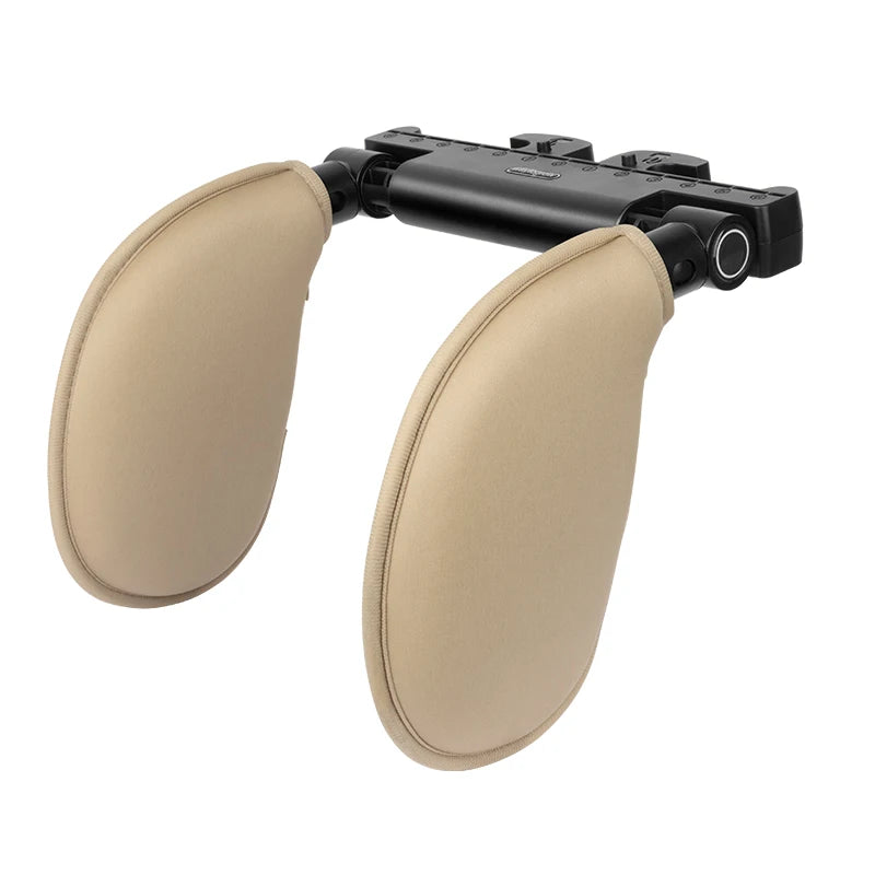Ergonomic 360° Adjustable Auto Cervical Pillow with Memory Foam & Side Pads One-Click Sleep Headrest for Car Travel BMW Benz