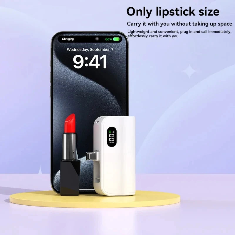 Lenovo 50000mAh Capsule Power Bank 2-in-1 Large Capacity LED Digital Display Portable Fast Charging External Battery For IPhone