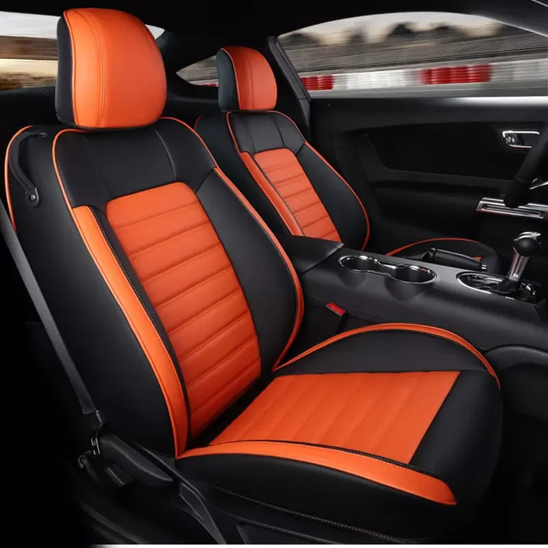 Custom Fit for 2015-2024 Mustang Coupe Car Seat Covers Full Set Durable Quality Material for Ford Mustang Coupe Gt CM World