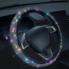 37/38cm Car Steering Wheel Cover Universal Bling Diamond Rhinestones Elasticity Interior Car Accessories for Four Seasons CM World