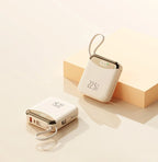 22.5W Super Fast Charging Power Bank with Built-in Cable 20000mAh Portable Ultra-Thin and Mini Car Mobile World