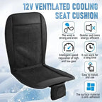 DC12V Car Summer Cool Air Seat Cushion With Fan Fast Blowing Ventilation Massage Seat Covers Automatic Switch Refrigerated Seat Car Mobile World