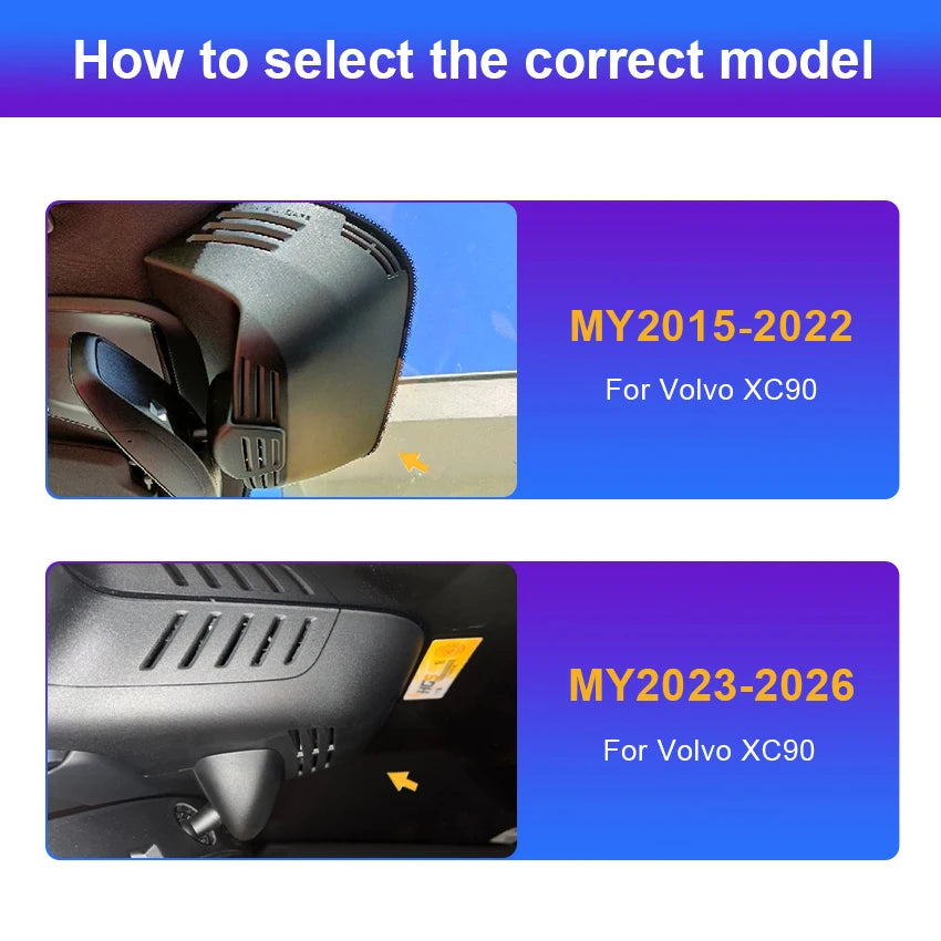 4K Dash Cam For VOLVO XC90 XC60 XC40 S90 V90 S60 V60 S80 XC70 C40 EC40, Plug and Play Dashcam Camera Wifi Car DVR For Polestar 2 Car Mobile World
