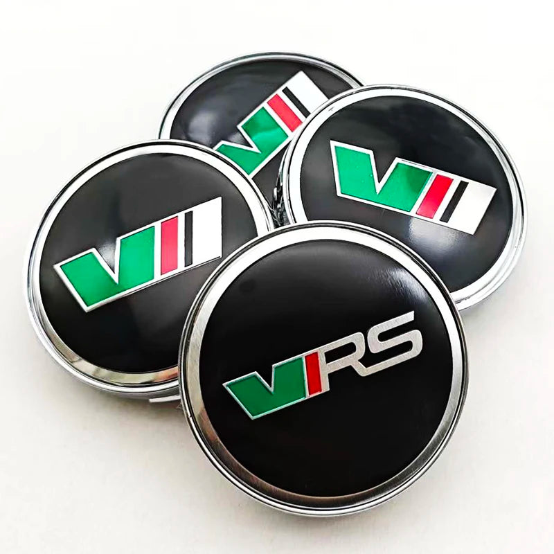4Pcs 60mm Car Wheel Hub Caps Cover Rim Logo V VRS Badge For Skoda Fabia Octavia Rapid Kodiaq Superb A4 A5 Mk3 karoq Accessories