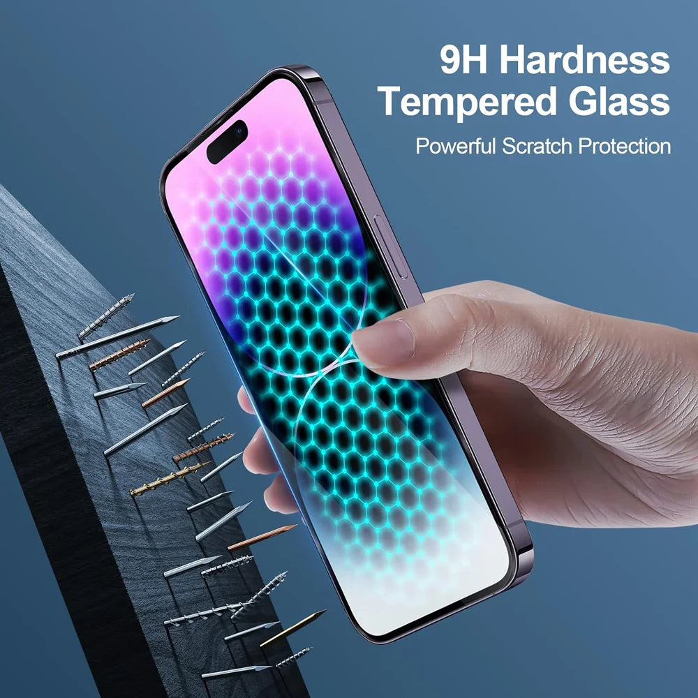 HD Screen Protection For iPhone 16 15 17 14 13 12 11 Pro Max Tempered Glass iPhone15 Pro Camera Lens Film iPhone16 Plus 13 Mini Car Mobile World