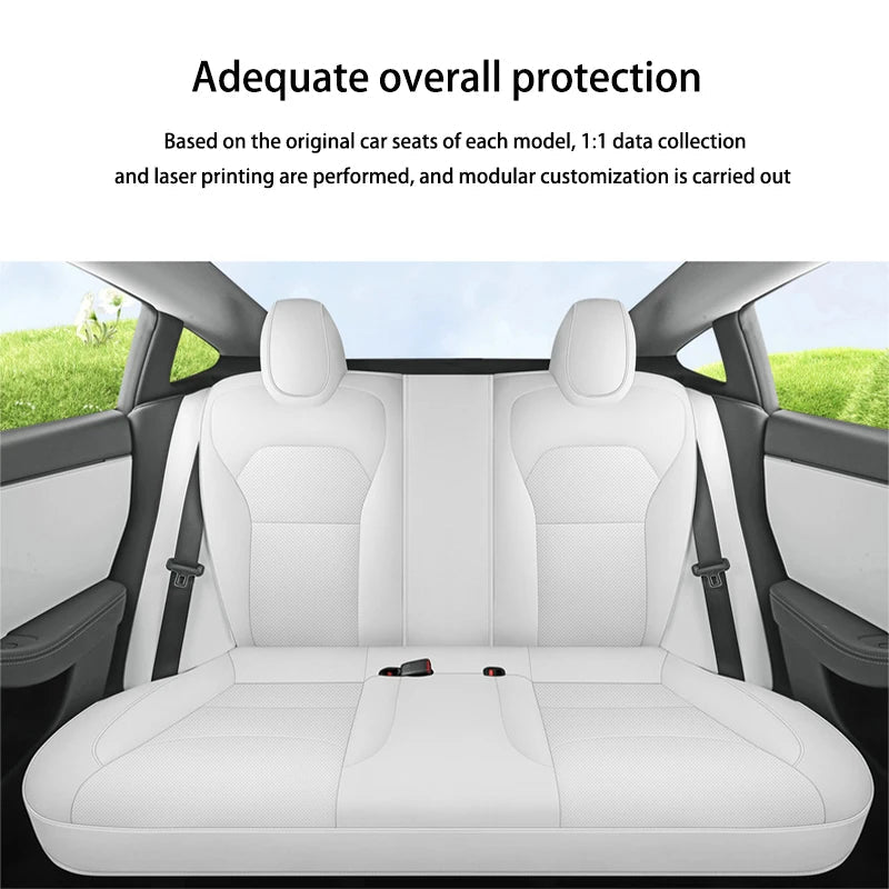 For Tesla ModelYJuniper 2025 Full Set Seat Covers Leather pad breathable and sweat proof all season seat cover Cushion Protector CM World