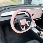 PU Leather Steering Wheel Cover for Tesla Model 3 Y highland Anti Slip Steering Replacement Protect Cover Interior Accessories CM World
