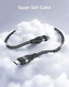 Anker 240W USB-C to USB-C Braided Charging Cable PD Fast Charging Cord Ultra Soft Wire For iPhone 15 16 Samsung MacBook Laptop