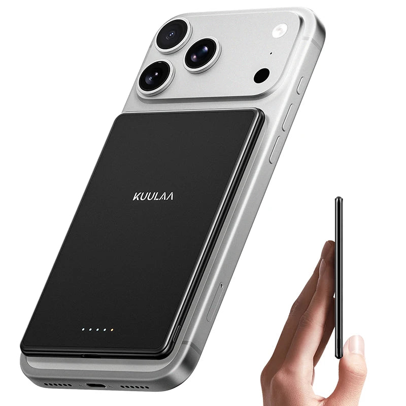 KUULAA Magnetic Power Bank 5000mAh Magnetic Wireless Phone Charger External Battery 20W Fast Charging For iPhone 17 16 PowerBank Car Mobile World