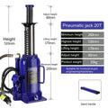 20T pneumatic vertical hydraulic jack truck jack lifting tools auto repair tools