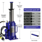 20T pneumatic vertical hydraulic jack truck jack lifting tools auto repair tools