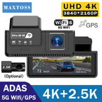 4K+2.5K Dash Cam Dual Lens 2160*3840P Recording Car Camera Built-In WiFi GPS DVR Dashcam Night Vision Video Recorder 24H Parking