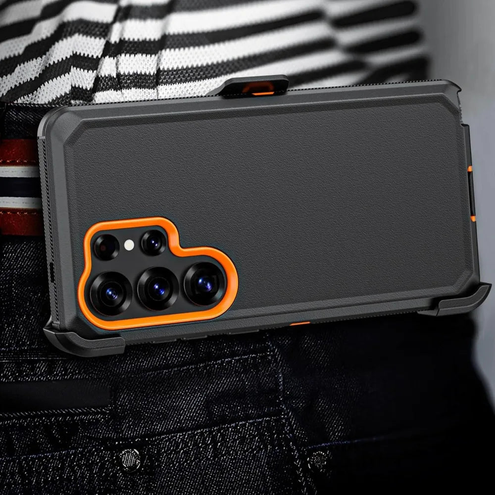 3IN1 OTT Heavy Duty Rugged Box Phone Case For Samsung Galaxy S26 S25 S24 S23 Plus Ultra Shockproof Armor Protect Cover with Clip