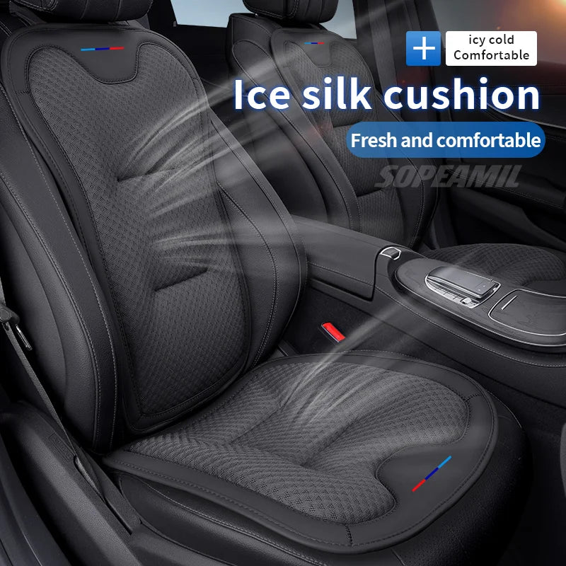 Car Seat Cushion Cover Ice Silk Seat Protector Pad For BMW M Power X3 X4 X5 X7 E36 E39 E46 E60 E65 E90 F10 F15 F20 F25 F30 G20